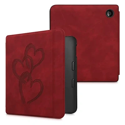 Immagine di kwmobile Custodia eReader Compatibile con Kobo Libra 2 Cover eBook Reader Flip Case Magnetica Pelle PU Cuore Metallico