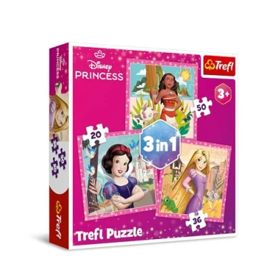 Immagine di Trefl Disney, Fiori Bellissimi 3in1, 3 Puzzle, da 20 a 50 Pezzi Diversi Livelli di Difficoltà, Divertimento per Bambini partire dai anni, 34875