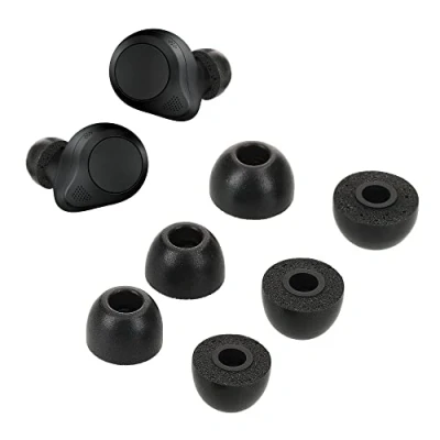 Immagine di kwmobile Gommini Auricolari Memory Foam Set da 6 Compatibile con Jabra Elite 85t Cuffie In Ear Schiuma 3 Size nero