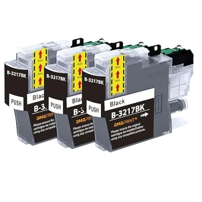 Immagine di Amaprint 3 XL cartucce compatibili con Brother LC3217 LC3217bk Nero per MFC J5330dw J5335 J5730dw J5930dw J6530dw J6535dw J6930dw J6935