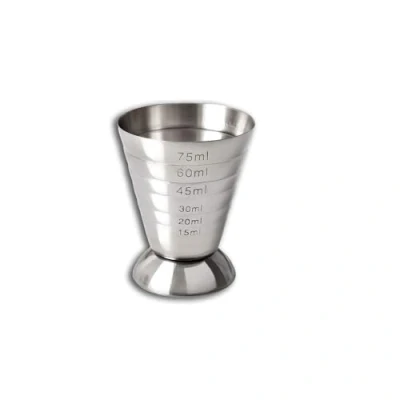Immagine di Jiggers Misurino da cocktail con 6 misurini in acciaio inox, capacità 75 ml (1)