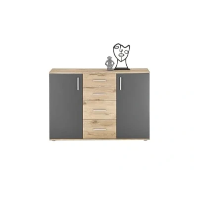 Immagine di AVANTI TRENDSTORE Bea Comò in legno laminato con 2 ante e 4 cassetti, disponibile diversi colorazioni. Dimensioni: LAP 120x84x35 cm
