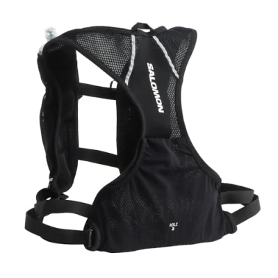 Immagine di Salomon Agile 2 Set Gilet da Running con Flask Inclusi Unisex, Capacità essenziale, Dettagli riflettenti, Comfort in movimento, Black