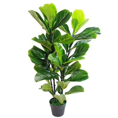 Immagine di Leaf Design UK Vaso in plastica nera, 90 cm, colore: Verde