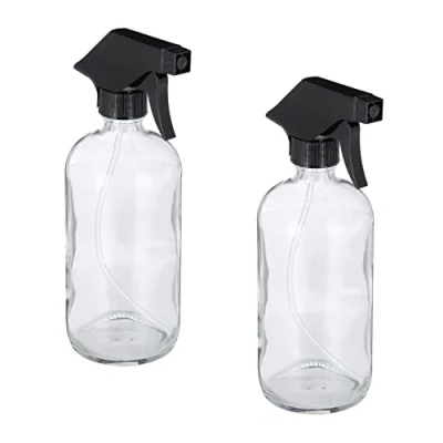 Immagine di Relaxdays Spruzzino Nebulizzatore, Set 2x500 ml Bottiglie Spray Vuote, Vaporizzatore Parrucchieri, Pulizia, Trasparente