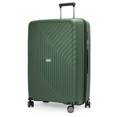 Immagine di Hauptstadtkoffer TXL Trolley da viaggio in 3 misure, polipropilene rigido robusto e leggero, verde scuro, Koffer 76cm, valigetta