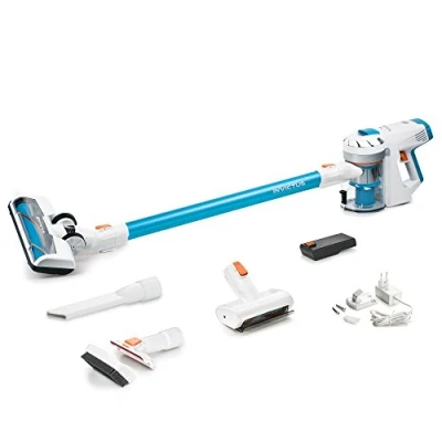 Immagine di Genius Invictus X7 Aspirapolvere a batteria con mini elettrob rste (14 pezzi) senza sacchetti/senza fili, 380 W, luce LED spot integrata, agli ioni di litio, 123 x 22,5 26 cm, colore: Blu