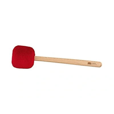 Immagine di Sonic Energy Gong Mallet Medium rosso con impugnatura in faggio Per suonatori di gong, meditazione, percussioni Lana pecora, pile sintetico (MGM M R)