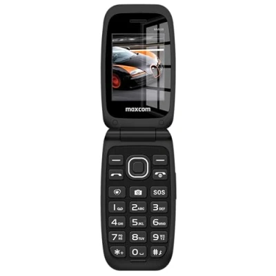 Immagine di Maxcom MM828 Cellulare Flip Phone 4G VoLTE Schermo da 2,4&quot; facile leggere Pulsante SOS Lunga durata della batteria Dual SIM Sbloccato e senza USB C Nero