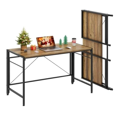 Immagine di Dripex scrivania pieghevole, grande per computer, tavolo in PC, 50 x 110 cm, salvaspazio, casa, ufficio, studio (Oak)