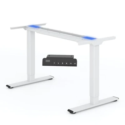 Immagine di FLEXISPOT Scrivania Regolabile in Altezza Standing Desk Elettrica Motorizzata, con 2 Motori Memoria Automatica (Grigio)