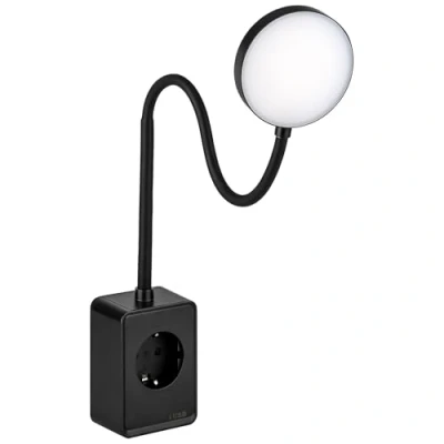 Immagine di SEBSON Lampada da Lettura a LED, Presa con Connessione USB C Dimmerabile, Collo d&#039;Oca Flessibile, Bianco Neutro 4.000K, 420lm Comodino Nera