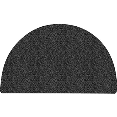 Immagine di Nicoman Moon Zerbino a Mezzo Cerchio, Facile da Pulire, Anti sfaldamento, Lavabile Getto, Una Pratica Alternativa ai zerbini in Fibra di Cocco (Nero e Grigio), Rotolo DM 1 HalfMoon BG