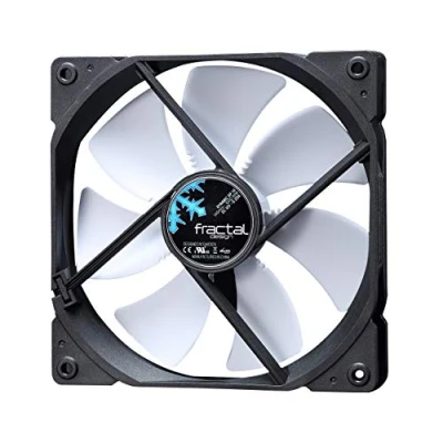 Immagine di Fractal Design Dynamic GP 14 Ventilatore del computer Ottimizzato per flusso d&#039;aria elevato 140x140x25 mm 1000RPM FDB Cuscinetti Puntoni di forma aerodinamica Nero/Bianca (Single)