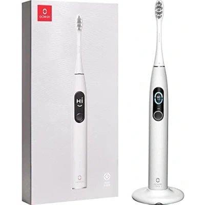 Immagine di Oclean X Pro Elite Spazzolino Elettrico, Touch screen intelligente, 45 dB, 84.000 Movimenti al minuto, 32 Livelli di intensità, 4 Modalità, Sensore pressione, Durata 35 giorni, IPX7, Grigio