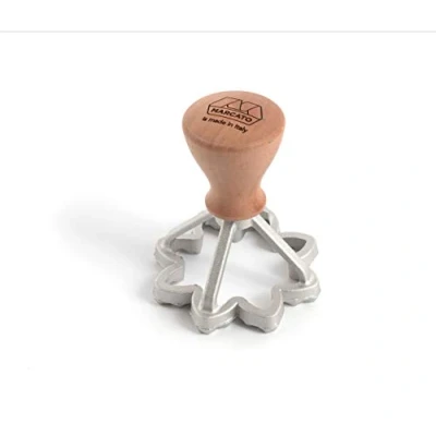 Immagine di Marcato Stampo per Ravioli e Biscotti, Forme Ravioli, Formine in Legno Massello Alluminio Prossofuso, Stampino a Fiore da 70 mm
