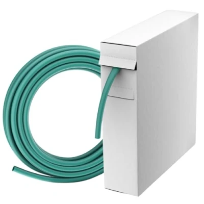 Immagine di Gocableties Guaina termorestringente verde 3,2 mm x 11 m Rapporto di restringimento 2:1 Impermeabile Tubo termoretraibile per cavo Isolare, evidenziare, unire cavi e riparare