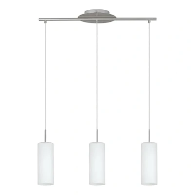 Immagine di Eglo Troy 3 Lampada a Sospensione, Bianco/Cromo, 72 x 10.5 110 cm