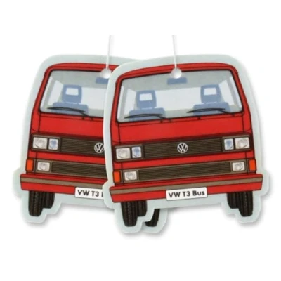 Immagine di BRISA VW Collection Volkswagen Deodorante per Auto Profumatore Fragranza Campervan T3 Bus design (Vaniglia/Rosso/Set di 2)