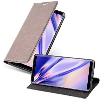 Immagine di Cadorabo Custodia Libro per Samsung Galaxy NOTE 8 in BRUNO CAFÉ con Vani di Carte, Funzione Stand e Chiusura Magnetica Portafoglio Cover Case Wallet Book Etui Protezione