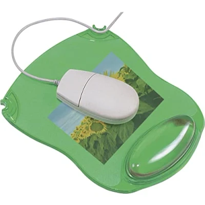 Immagine di Q Connect Mouse in gel trasparente, colore: Verde opaco