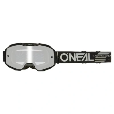 Immagine di O&#039;NEAL Gafa Bicicleta y Motocross MX MTB DH FR Lente resistente agli attacchi con trattamento antivaho, 100% protezione UV B 10 Solid V.24 Unisex Negro plateado Una talla