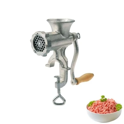 Immagine di Westmark Tritacarne Con disco perforato, imbuti per salsicce e inserto pasta frolla, Supporto a morsetto da tavolo, Dimensione 5, Acciaio fuso stagnato, Argento, 97502260
