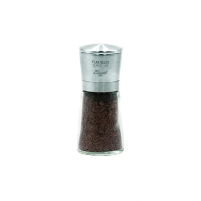 Immagine di Bisetti Falx Seeds Macinasemi Speziali Tappo Acciaio Inox Made Italy Vetro, Metallo, Argento/Trasparente, 14.5