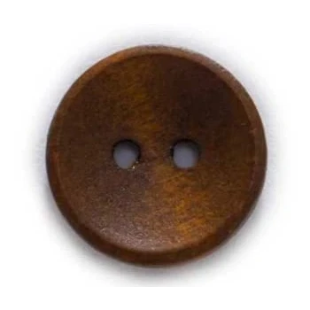 Immagine di 15 eleganti bottoni in legno rotondi marrone scuro 23 mm 2 fori da cucire, fai te, scrapbooking per giacche gemelli cappelli cucire a