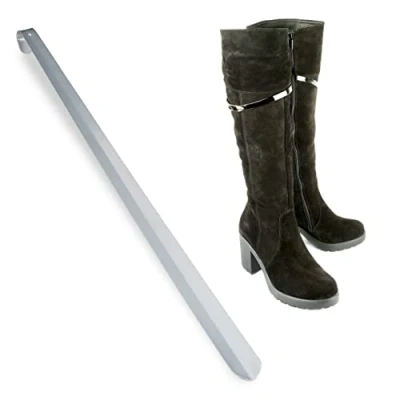 Immagine di Relaxdays, Argento Calzascarpe in Metallo, Confortevole, Stabile, L:70 cm, da Appendere, con Manico, 3,5 x 4 70 cm
