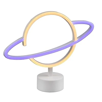 Immagine di Reality, Lampada tavolo, Planet incl. 1 x LED,SMD,1,6 Watt,20 Lm. Finitura: Plastica, Bianco L:29,0cm, L:8,0cm, A:24,5cm, Ø:8,5cm Interrutore,Connessione USB,IP20