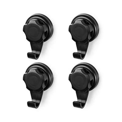 Immagine di Compactor Set 4 Ganci Piccoli, Ventosa: TPU e ABS, Nero, Small
