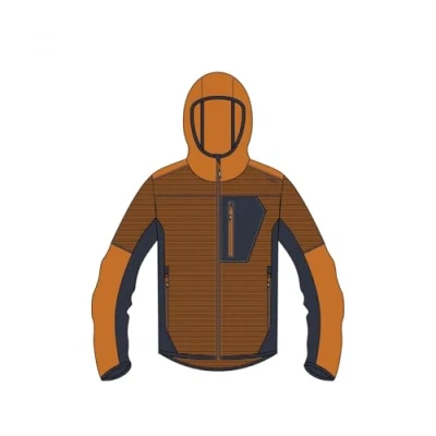 Immagine di CMP Giacca da uomo in pile Knit Tech con cappuccio fisso, Jaffa Antracite, 58