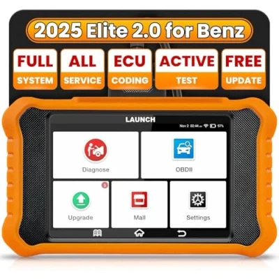 Immagine di LAUNCH X431 Elite V2.0 OBD2 Auto Diagnostica di Tutti i Sistemi per Benz Maybach Sprinter, 50+ Funzione Ripristino, Oil Reset Bidirezionale Codifica ECU Battery Registration OBDII Scanner