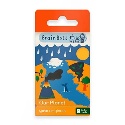 Immagine di Yoto BrainBots: Our Planet 8 schede audiolibri per bambini da utilizzare con Player e mini lettore audio all in 1, ascolto educativo senza schermo storie divertenti l&#039;apprendimento