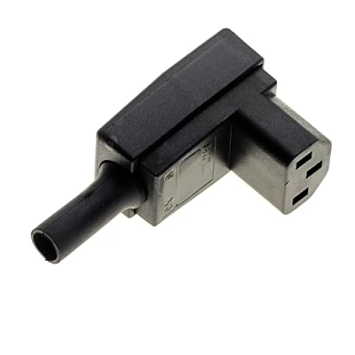 Immagine di Connettore IEC Ricablabile C13, Angolo di Discesa 10A Connettori IEC320 C13 a 3 Terminali Femmina Adattatore Alimentazione Pin in Linea Presa Spina
