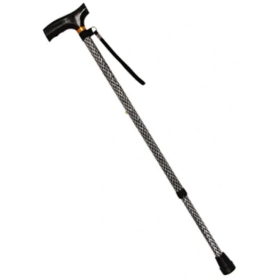 Immagine di Homecraft Coloured Walking Sticks, Etched Black Color, Assisstant Device for Elderly, Handicapped, and Disabled Users, Adjustable Cane Stability Support, Lightweight Stick