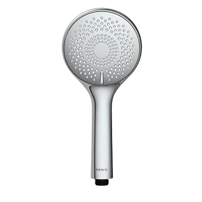 Immagine di WENKO soffione Doccia Watersaving Cromo, Ø 11 cm Doccetta Universale, con Sistema per Risparmio idrico e 3 Tipi di Getto Cromo