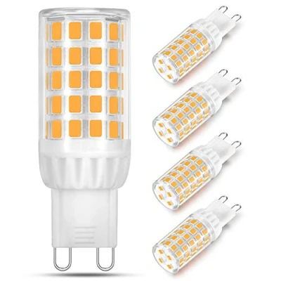 Immagine di YUIIP Lampadina a LED G9 da 5W, Equivalente Lampada Alogena 50W 60W, Luce Bianco Caldo 2700K, Risparmio Energetico 500LM, Angolo Fascio 360, AC 220 240V, Non Dimmerabile, Confezione 4