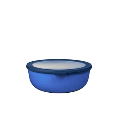Immagine di Mepal Multi Bowl Cirqula Round Contenitori Plastica con Coperchio Adatto come contenitore ermetico per Frigo, microonde, Congelatore e piatti da portata Ciotole Cucina 2250 ml Vivid blue