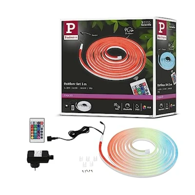 Immagine di Paulmann Outdoor Stripe Set 5m 78890 KIT completo striscia LED con spina 24 V 5 m RGB 1
