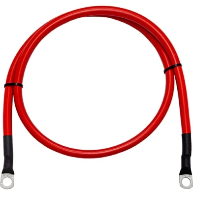 Immagine di Lumonic cavo batteria da 2m con sezione trasversale di 10mm² rosso alimentazione per autoveicoli 2x capocorda tubolari M8 in rame