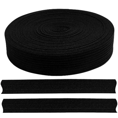 Immagine di Aerzetix C67532 Banda Elastica Piatta Intrecciato 5 Metri Larghezza 15mm in Poliestere + Lattice Colore Nero