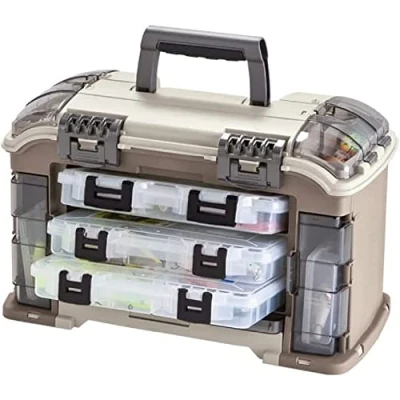 Immagine di Plano Guide Series Angled Tackle System 3600 Organizzatore per attrezzi da Pesca, portatile attrezzi, Piccole parti, Vassoi rimovibili, Perline, Scuola, Forniture ufficio