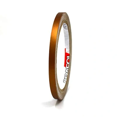 Immagine di 10m Strisce adhesive decorative opaco per auto moto barca e modellismo in vari colori autoadesive Lunghezza (4mm, Rame opaco)