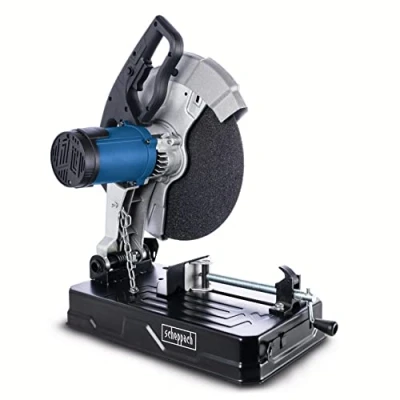 Immagine di Scheppach MT150 Metal Cutting Cutter with Soft Start Mitre Saw Height Max. 115 mm 2600 W Power 4200 min 1 Disc Diameter 355 x 25.4 Tilt Angle 0 45