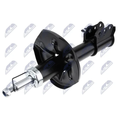 Immagine di NTY A MZ 033 Ammortizzatore Assale anteriore Dx pressione del gas doppio tubo tipo McPherson Spina superiore, Collare inferiore