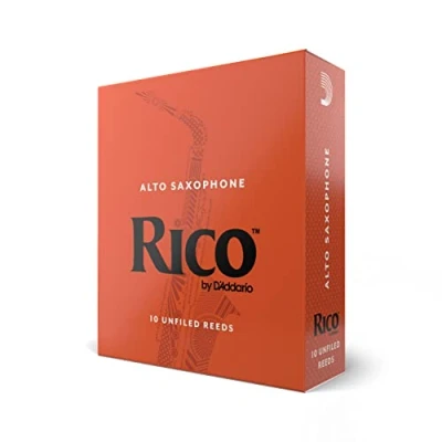 Immagine di Rico Saxophone Reeds Ance per sassofono contralto Alto Sax 4 forza, 10 Pack
