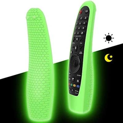 Immagine di Custodia in Silicone Compatibile con LG Telecomando AN MR18BA / MR19BA/ MR20GA Smart TV per Magic Magico Remote Protettiva Cover Anti Scivolo Cassa Copertura(Verde Fluorescente)