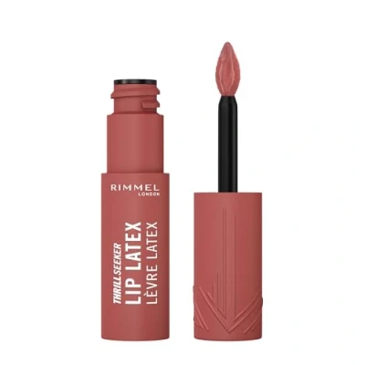 Immagine di Rimmel Thrill Seeker Lip Latex, 150 Magnetic, Rossetto liquido, Lucidalabbra, Colore labbra, con acido ialuronico, Morbidezza e lucentezza, Idratazione, Vitamina E, Aloe Vera, 6 ml